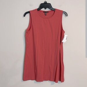 Eileen Fisher sleeveless coral pink top size small